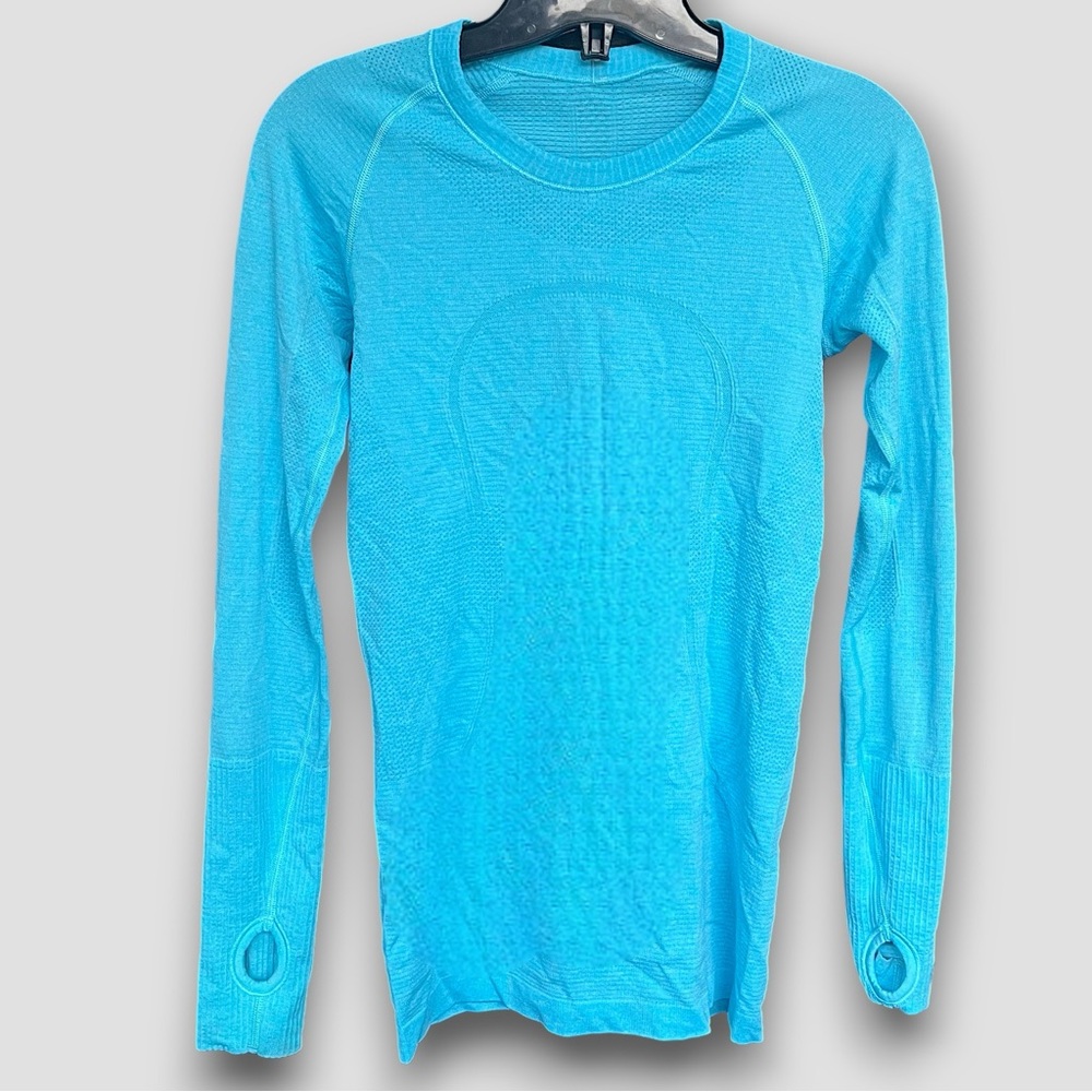 Lululemon | Turquoise Seamless Long Sleeve Top | Size S